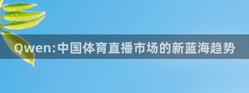 Qwen:中国体育直播市场的新蓝海趋势